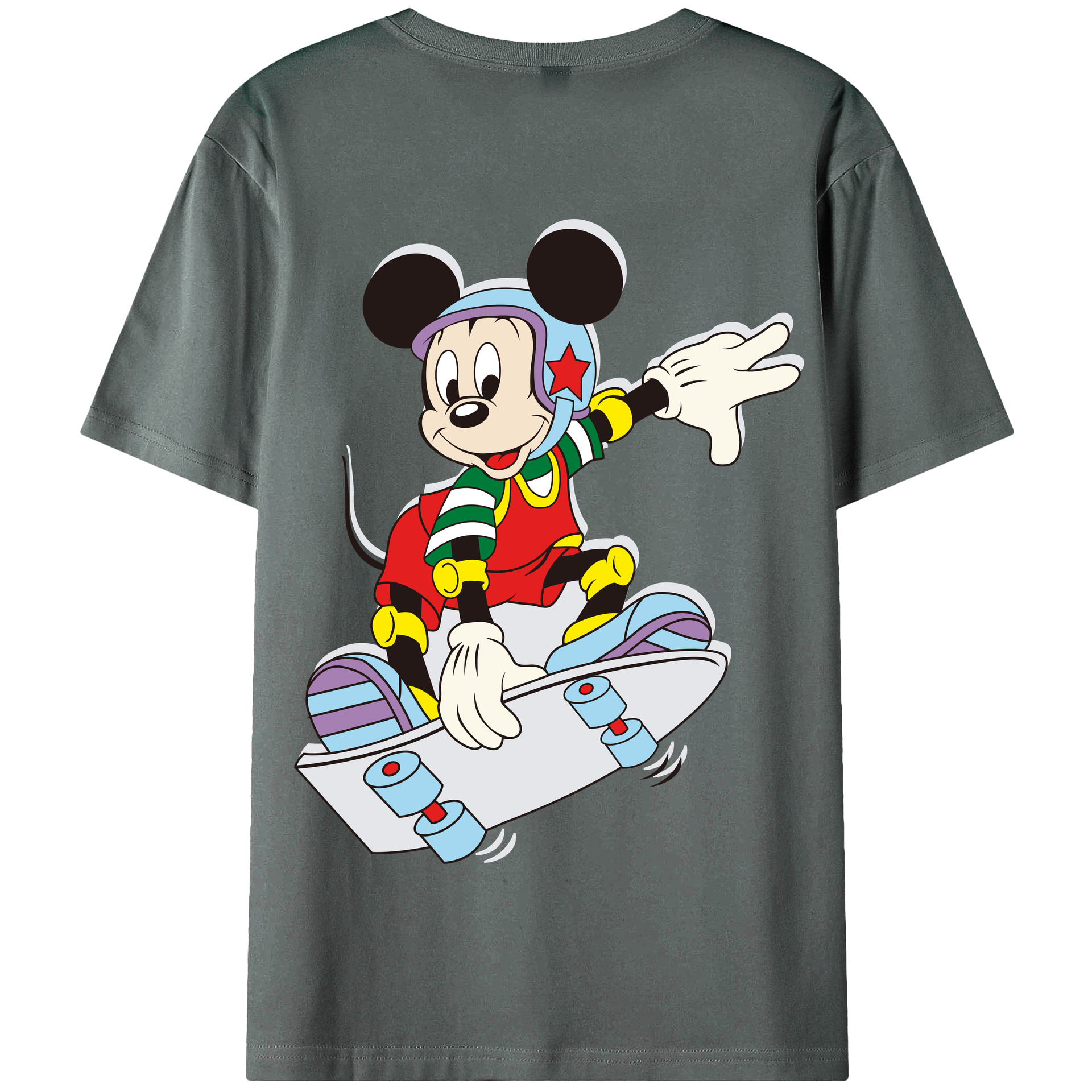 （画像用） ミッキーマウス Mickey Mouse 綿100％半袖Tシャツ（背面プリント）